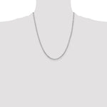 14k White Gold 2.25mm Flat Figaro Chain - Product Photo