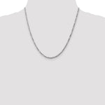 14k White Gold 2.75mm Flat Figaro Chain - Product Photo