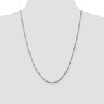 14k White Gold 2.75mm Flat Figaro Chain - Product Photo