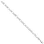 14k White Gold 4mm Flat Figaro Chain - Product Photo