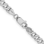 14k White Gold 4.5mm Flat Figaro Chain - Product Photo