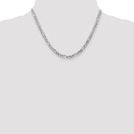 14k White Gold 4.5mm Flat Figaro Chain - Product Photo