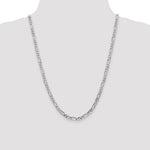 14k White Gold 4.5mm Flat Figaro Chain - Product Photo