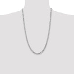14k White Gold 4.5mm Flat Figaro Chain - Product Photo