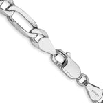 14k White Gold 5.5mm Flat Figaro Chain - Product Photo