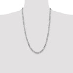 14k White Gold 5.5mm Flat Figaro Chain - Product Photo
