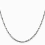 14K White Gold 2.0 mm Franco Chain Necklace 16"-30" - Product Photo