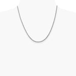 14K White Gold 2.0 mm Franco Chain Necklace 16"-30" - Product Photo
