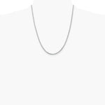 14K White Gold 2.0 mm Franco Chain Necklace 16"-30" - Product Photo
