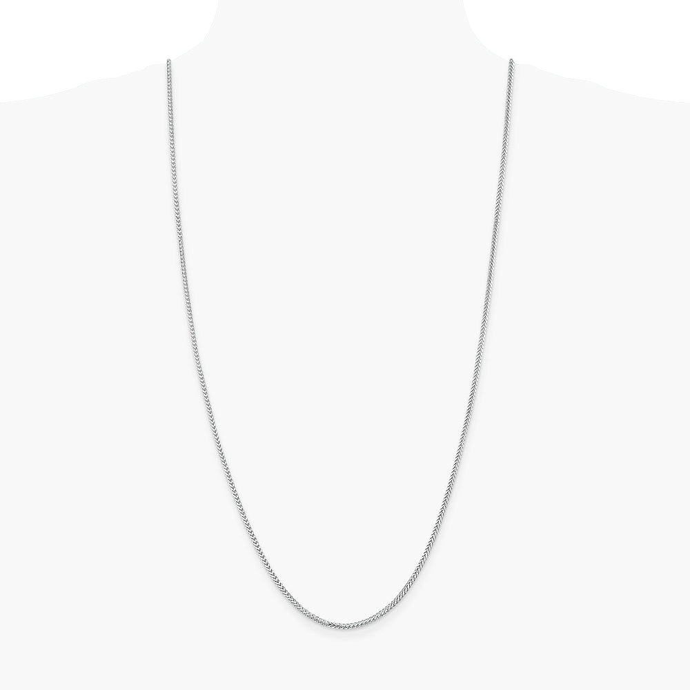 14K White Gold 2.0 mm Franco Chain Necklace 16"-30" - Product Photo
