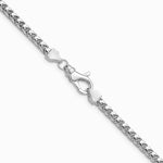 14K White Gold 3 mm Franco Chain Necklace 18"-26" - Product Photo