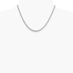 14K White Gold 3 mm Franco Chain Necklace 18"-26" - Product Photo
