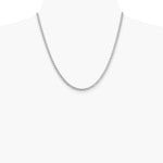 14K White Gold 3 mm Franco Chain Necklace 18"-26" - Product Photo
