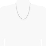 14K White Gold 3 mm Franco Chain Necklace 18"-26" - Product Photo