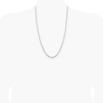 14K White Gold 3 mm Franco Chain Necklace 18"-26" - Product Photo