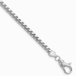 14K White Gold 3 mm Franco Chain Necklace 18"-26" - Product Photo