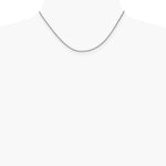 14K White Gold 1.9 mm Flat Wheat Chain Necklace 16"-24" - Product Photo