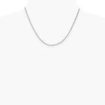 14K White Gold 1.9 mm Flat Wheat Chain Necklace 16"-24" - Product Photo