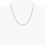 14K White Gold 1.9 mm Flat Wheat Chain Necklace 16"-24" - Product Photo