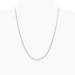 14K White Gold 1.9 mm Flat Wheat Chain Necklace 16"-24" - Product Photo