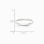 10K White Gold 10KW 2mm LTW Half Round Band Size 10 - Product Photo
