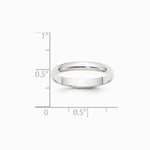 10K White Gold 10KW 3mm LTW Half Round Band Size 10 - Product Photo
