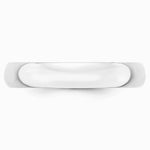 10K White Gold 10KW 4mm LTW Half Round Band Size 10 - Product Photo