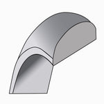 10K White Gold 10KW 4mm LTW Half Round Band Size 10 - Product Photo