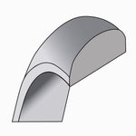 Sterling Silver 6mm Half-Round Size 10 Band - Product Photo
