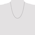 14k White Gold .9mm Box with Lobster Clasp Chain - Product Photo