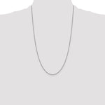 14k White Gold .9mm Box with Lobster Clasp Chain - Product Photo