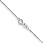 14k White Gold .5mm Box with Spring Ring Clasp Chain - Product Photo