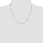 14k White Gold .5mm Box with Spring Ring Clasp Chain - Product Photo