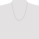 14k White Gold .5mm Box with Spring Ring Clasp Chain - Product Photo