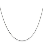 14k White Gold .7mm Box with Spring Ring Clasp Chain - Product Photo
