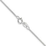 14k White Gold .7mm Box with Spring Ring Clasp Chain - Product Photo