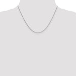 14k White Gold .7mm Box with Spring Ring Clasp Chain - Product Photo