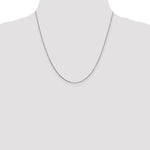 14k White Gold .7mm Box with Spring Ring Clasp Chain - Product Photo