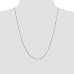 14k White Gold .7mm Box with Spring Ring Clasp Chain - Product Photo