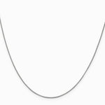 14K White Gold .7mm Box with Lobster Clasp Chain Necklace 14"-30" - Product Photo