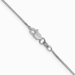 14K White Gold .7mm Box with Lobster Clasp Chain Necklace 14"-30" - Product Photo
