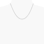 14K White Gold .7mm Box with Lobster Clasp Chain Necklace 14"-30" - Product Photo