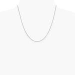 14K White Gold .7mm Box with Lobster Clasp Chain Necklace 14"-30" - Product Photo