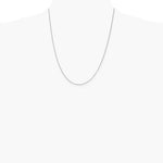 14K White Gold .7mm Box with Lobster Clasp Chain Necklace 14"-30" - Product Photo