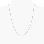 14K White Gold .7mm Box with Lobster Clasp Chain Necklace 14"-30" - Product Photo