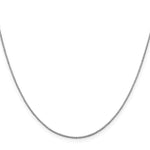 14k White Gold .95mm Box Chain - Product Photo