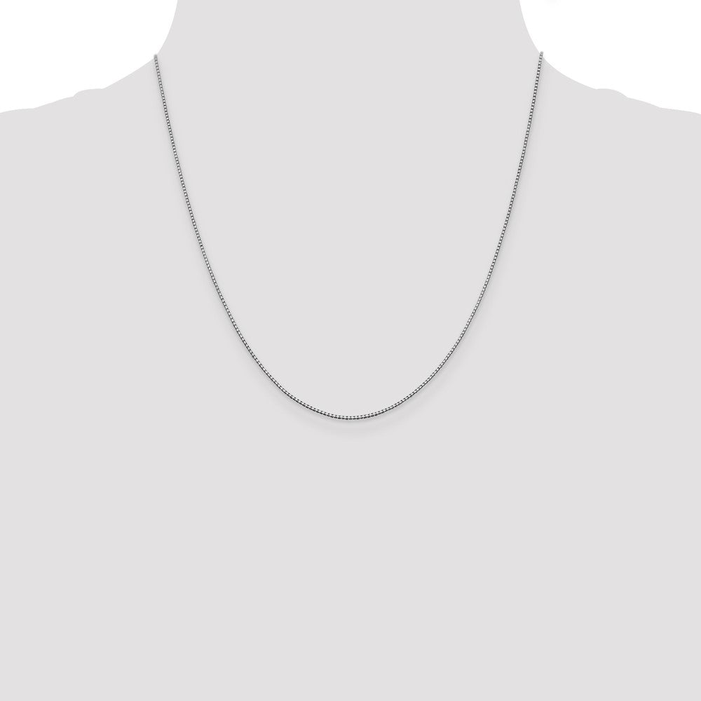 14k White Gold .95mm Box Chain - Product Photo