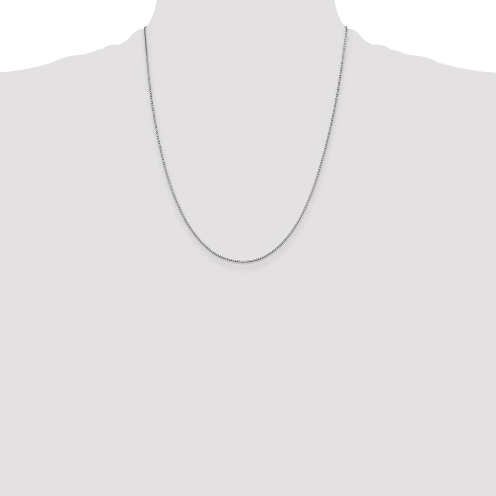 14k White Gold .95mm Box Chain - Product Photo