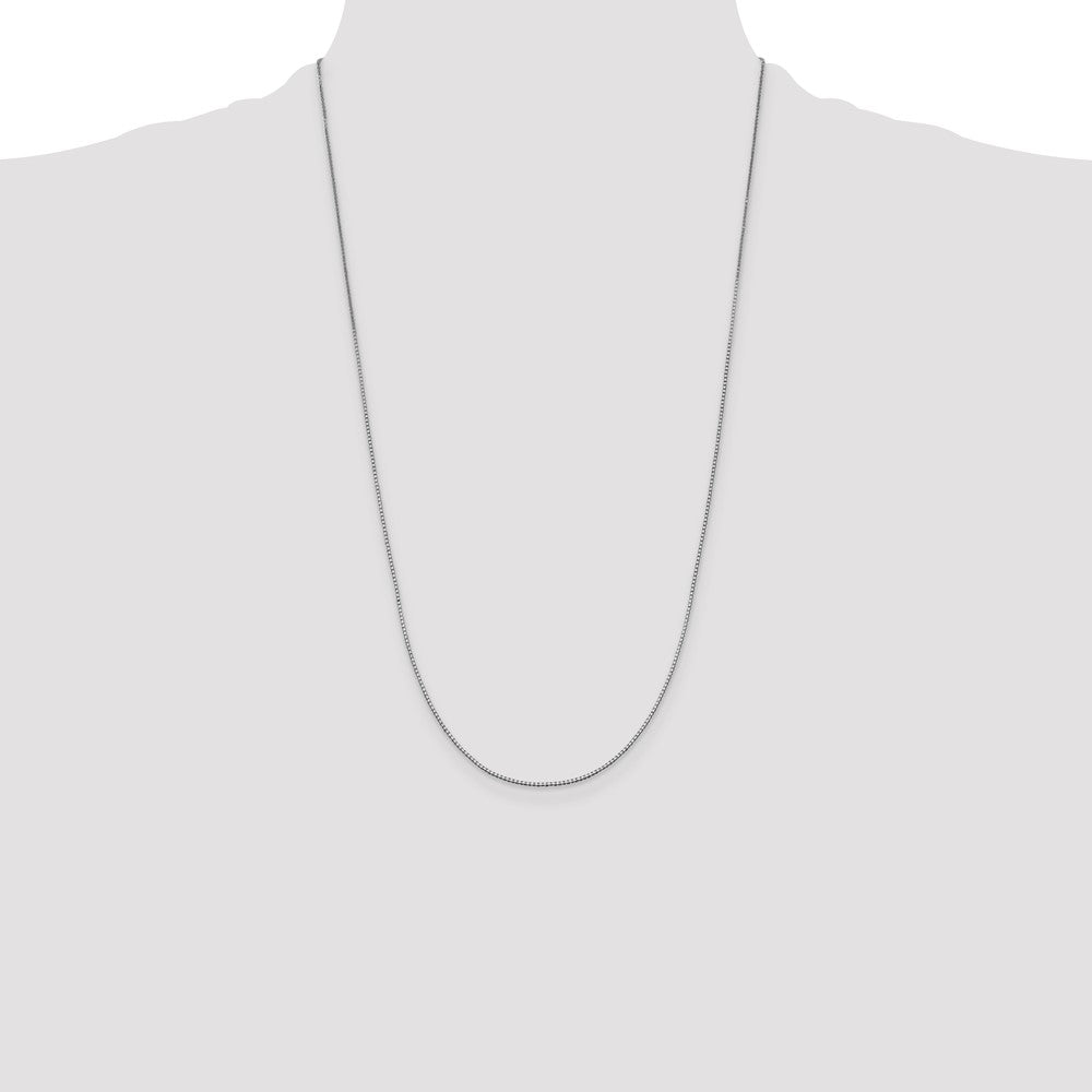 14k White Gold .95mm Box Chain - Product Photo