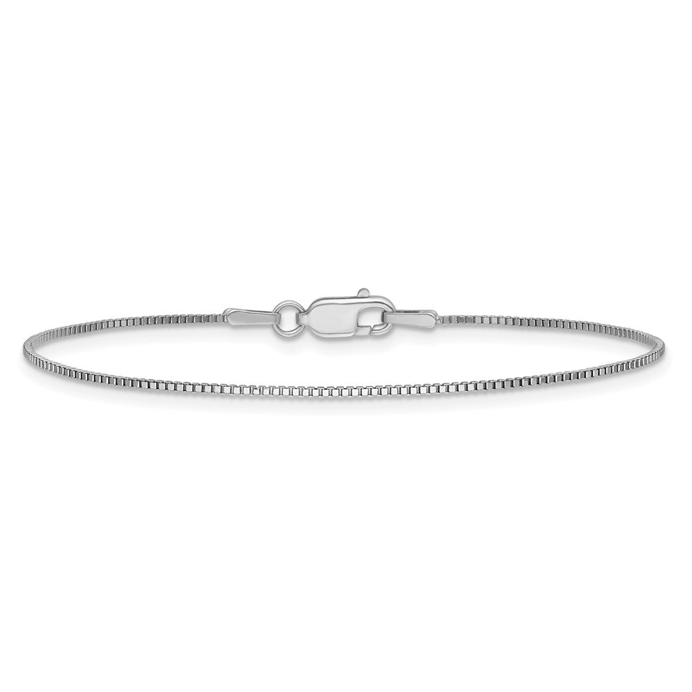 14k White Gold .95mm Box Chain - Product Photo